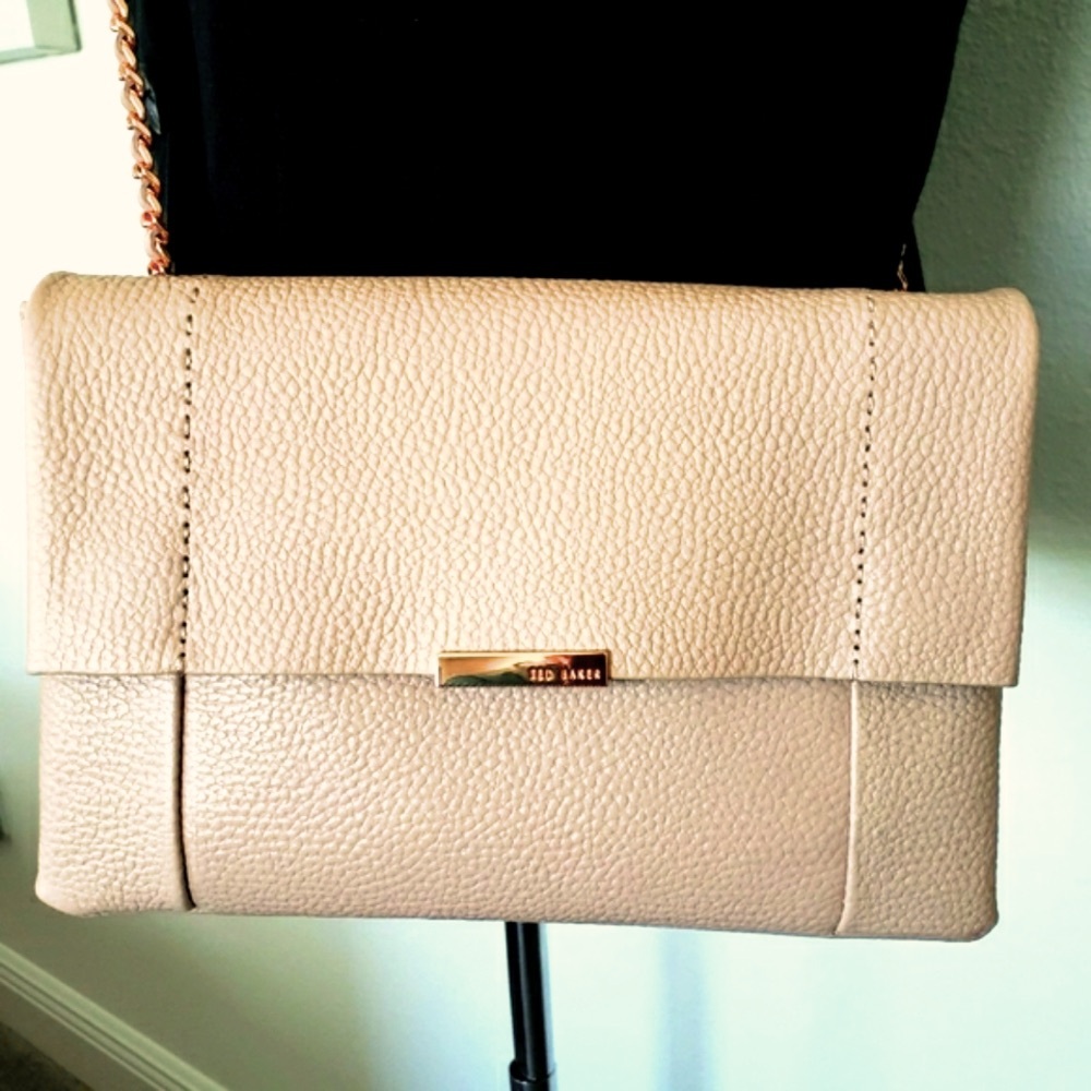 TED BAKER Parson Clutch Soft Leather Crossbody Handbag - Picture 3 of 15